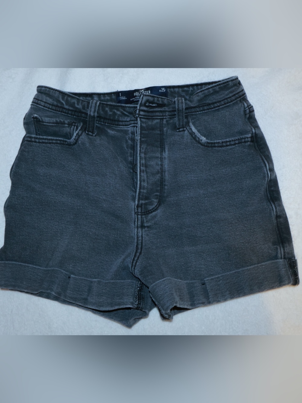Hollister Charcoal Gray Denim Women's Shorts